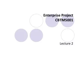 Enterprise Project CBTM5001