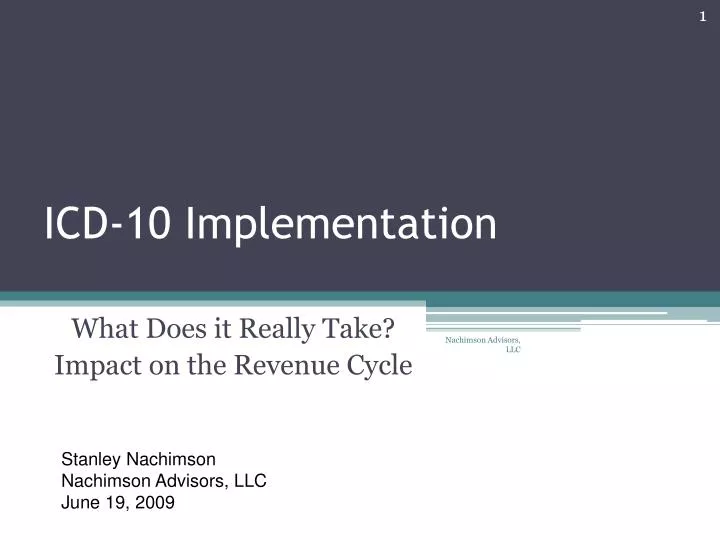 icd 10 implementation