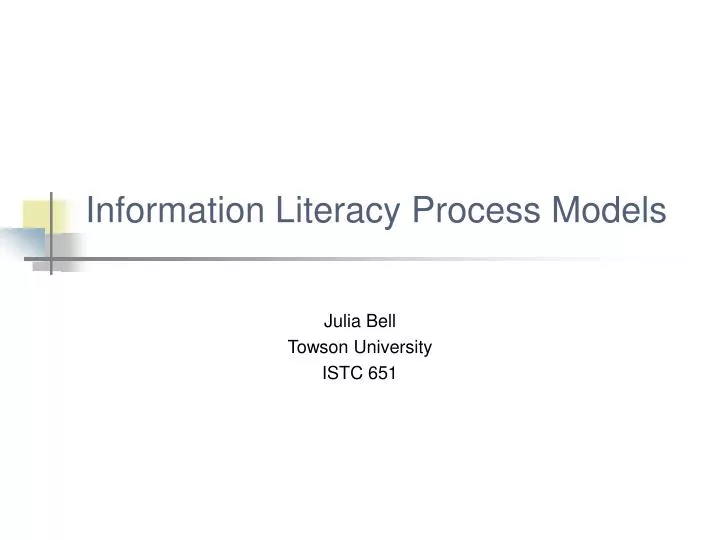 information literacy process models