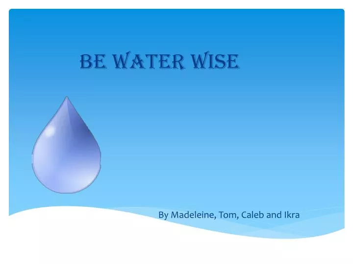 be water wise