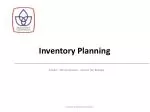 Inventory Planning - slide 1