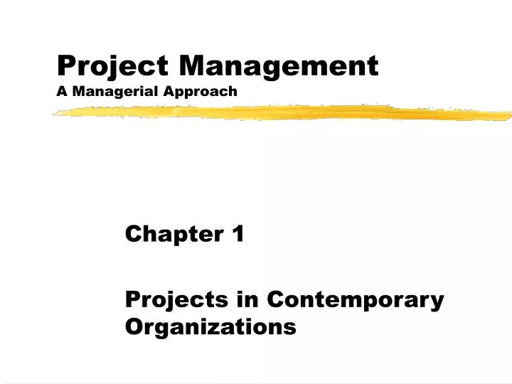 project management a managerial approach