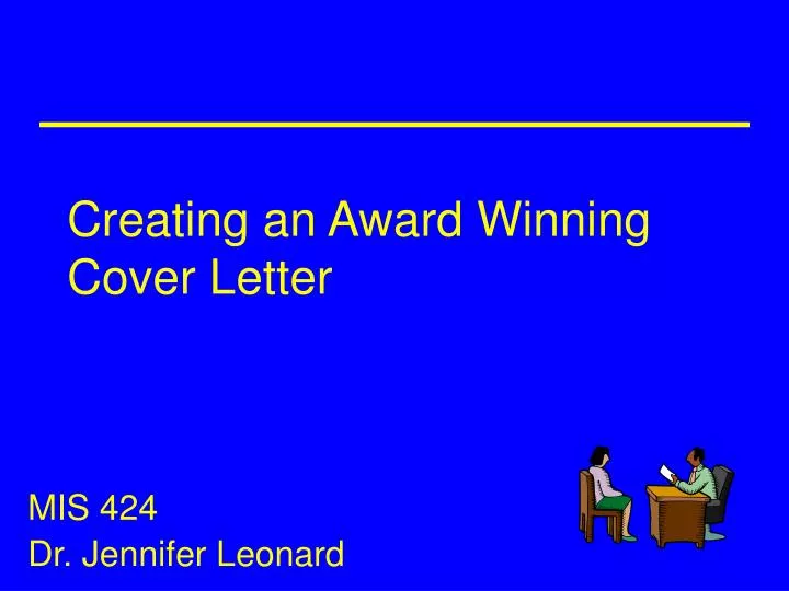 creating an award winning cover letter