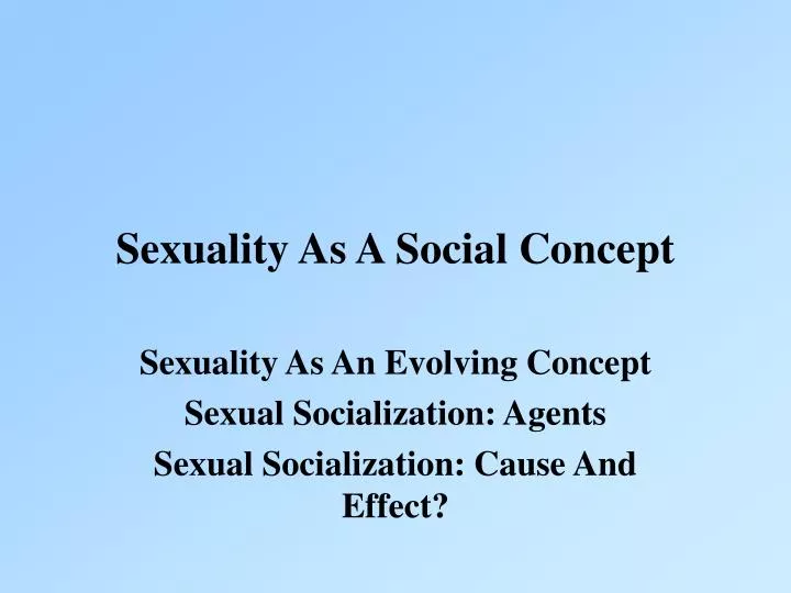 sexuality as a social concept