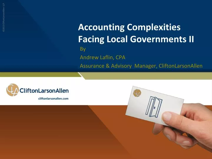 accounting complexities facing local governments ii