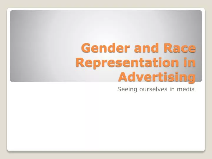 gender and race representation in advertising