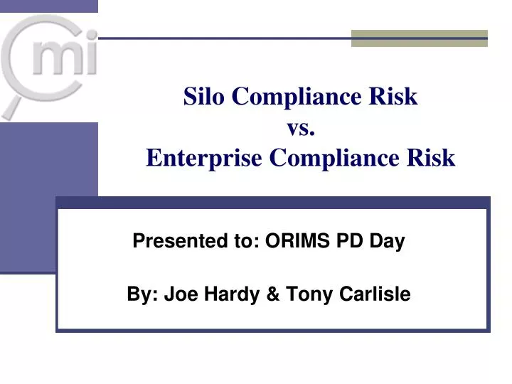 silo compliance risk vs enterprise compliance risk