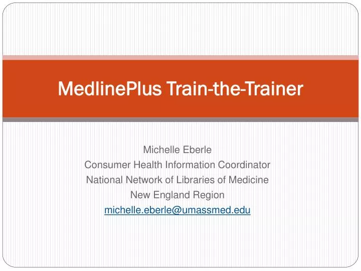medlineplus train the trainer