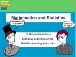 Mathematics and Statistics - slide 1