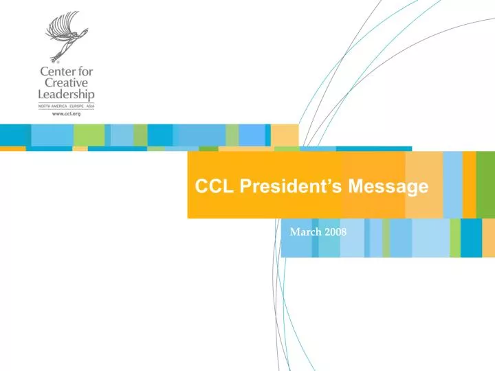 ccl president s message