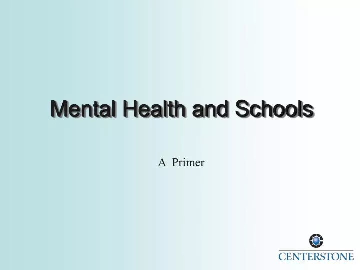 mental health and schools