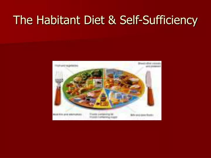 the habitant diet self sufficiency