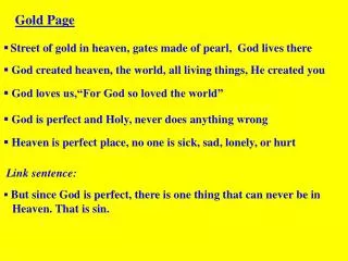 Gold Page