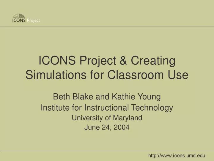 icons project creating simulations for classroom use