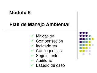 m dulo 8 plan de manejo ambiental