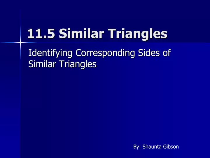 11 5 similar triangles