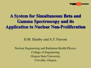 D.M. Hamby and A.T. Farsoni Nuclear Engineering and Radiation Health Physics