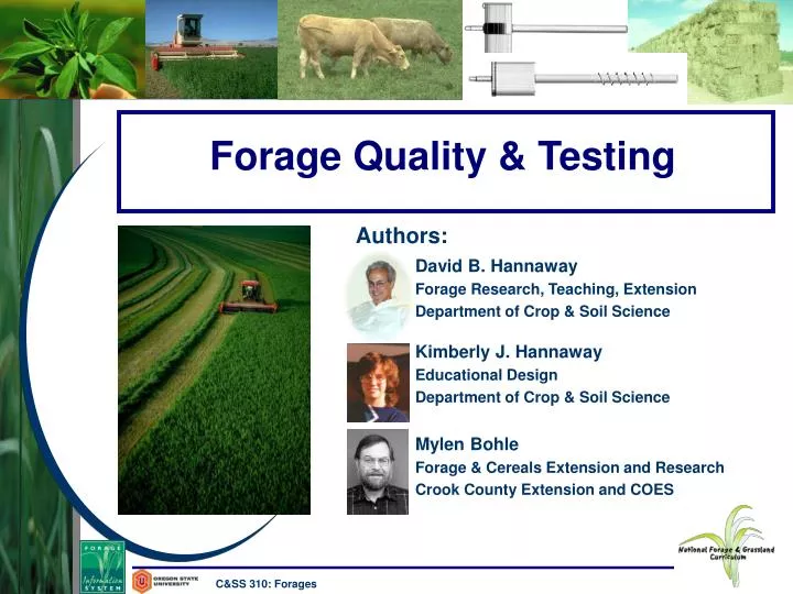 forage quality testing