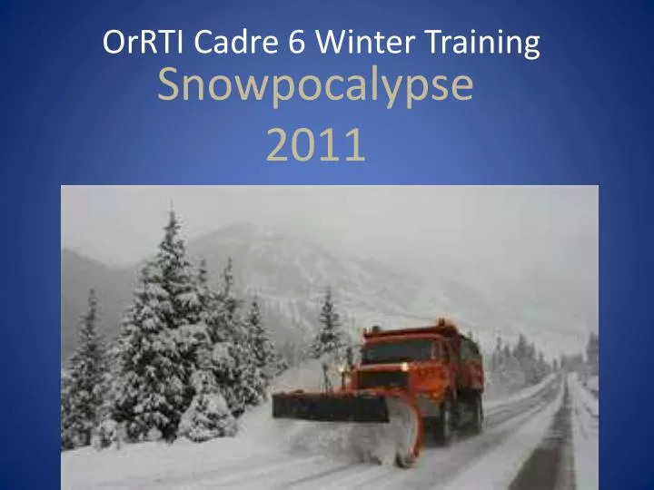 orrti cadre 6 winter training