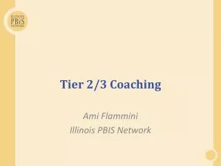 Tier 2/3 Coaching