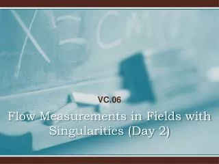Flow Measurements in Fields with Singularities (Day 2)