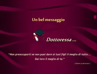 un bel messaggio