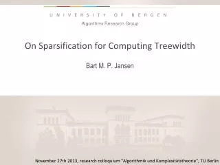 On Sparsification for Computing Treewidth