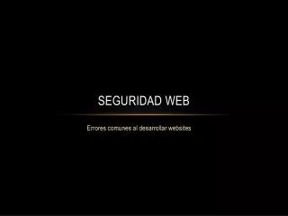 seguridad web