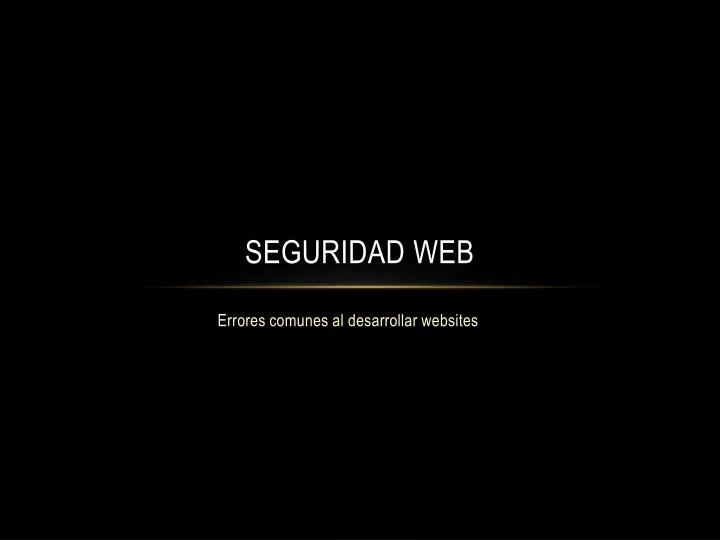 seguridad web