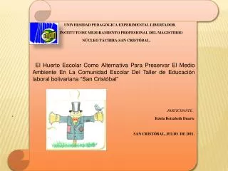 UNIVERSIDAD PEDAGÓGICA EXPERIMENTAL LIBERTADOR