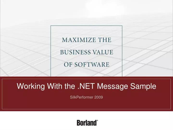 working with the net message sample