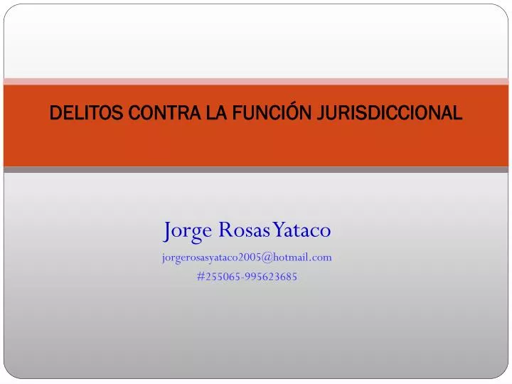 delitos contra la funci n jurisdiccional