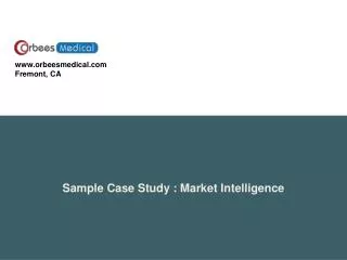 Sample Case Study : Market Intelligence