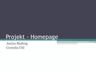 projekt homepage