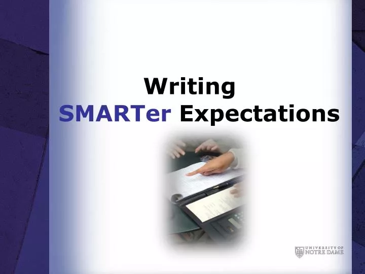 writing smarter expectations