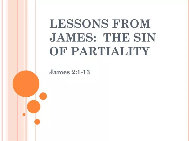 lessons from james the sin of partiality