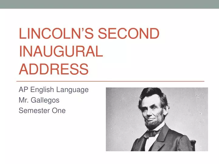 lincoln s second inaugural address