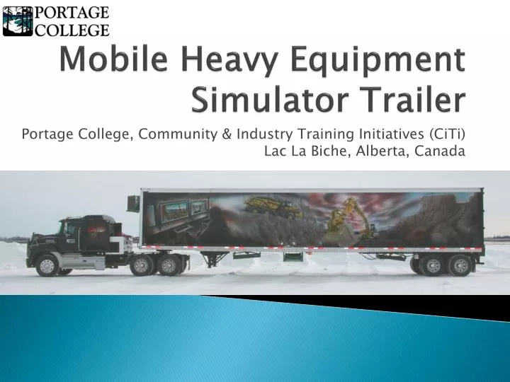 mobile heavy equipment simulator trailer