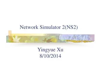 Network Simulator 2(NS2)