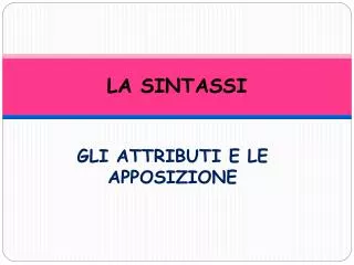 la sintassi