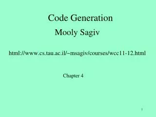 Code Generation