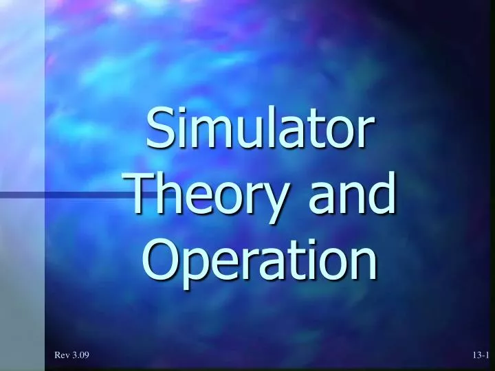 simulator theory and operation