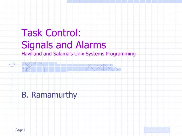 task control signals and alarms havilland and salama s unix systems programming