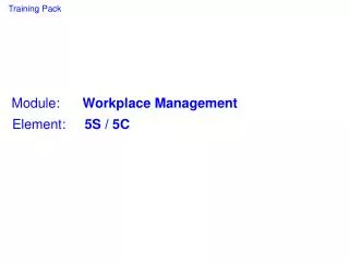 Module: Workplace Management
