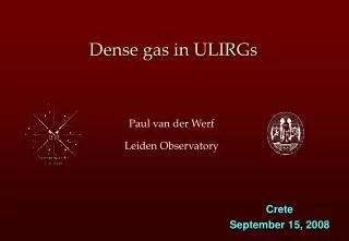 Dense gas in ULIRGs