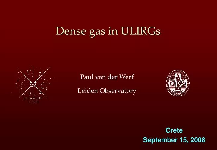 dense gas in ulirgs