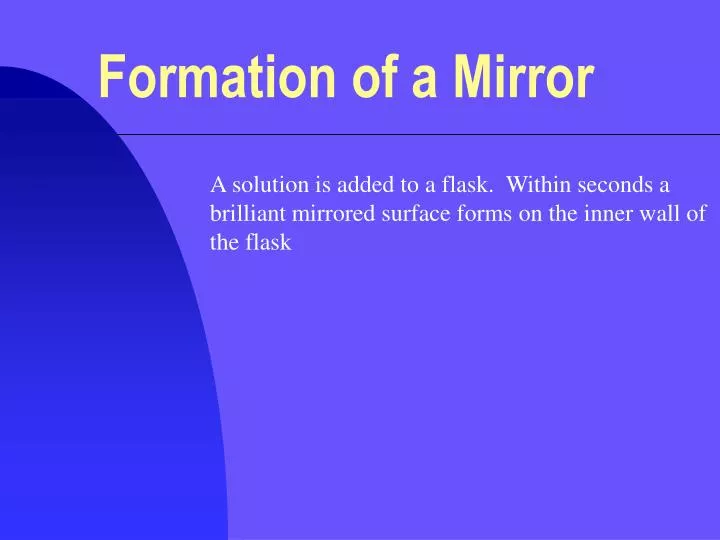 formation of a mirror