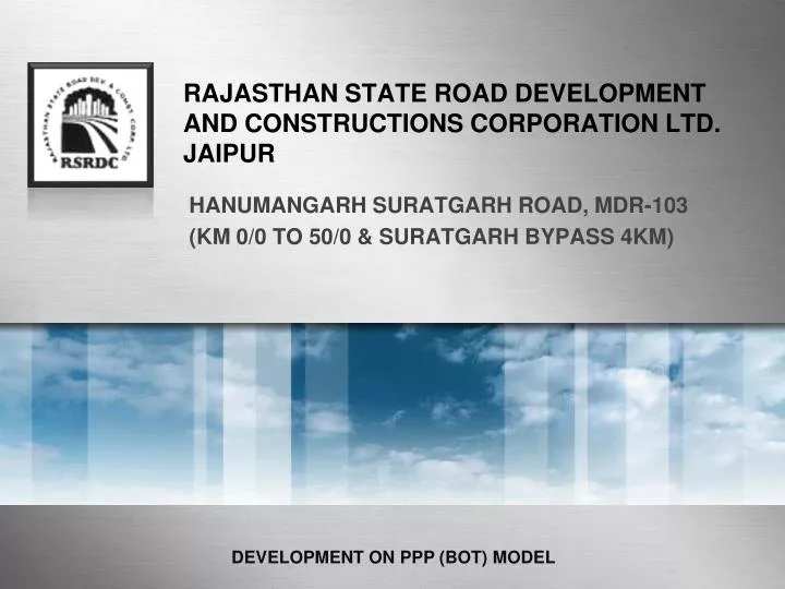 rajasthan state road development and constructions corporation ltd jaipur