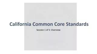 California Common Core Standards