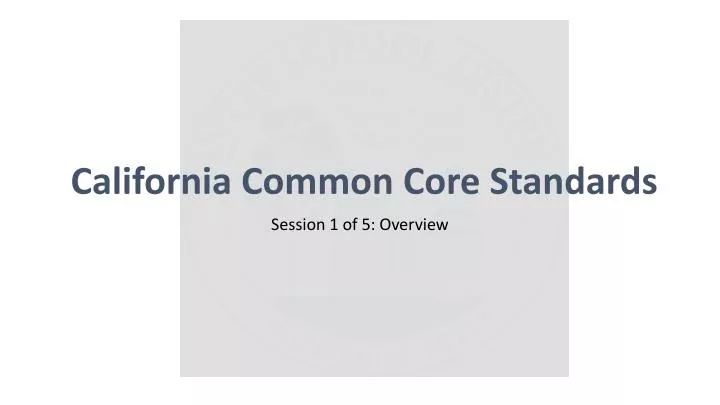 california common core standards